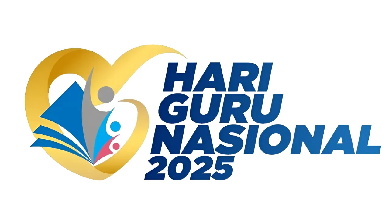 Logo resmi Hari Guru Nasional 2025 yang diluncurkan oleh Kemendikdasmen