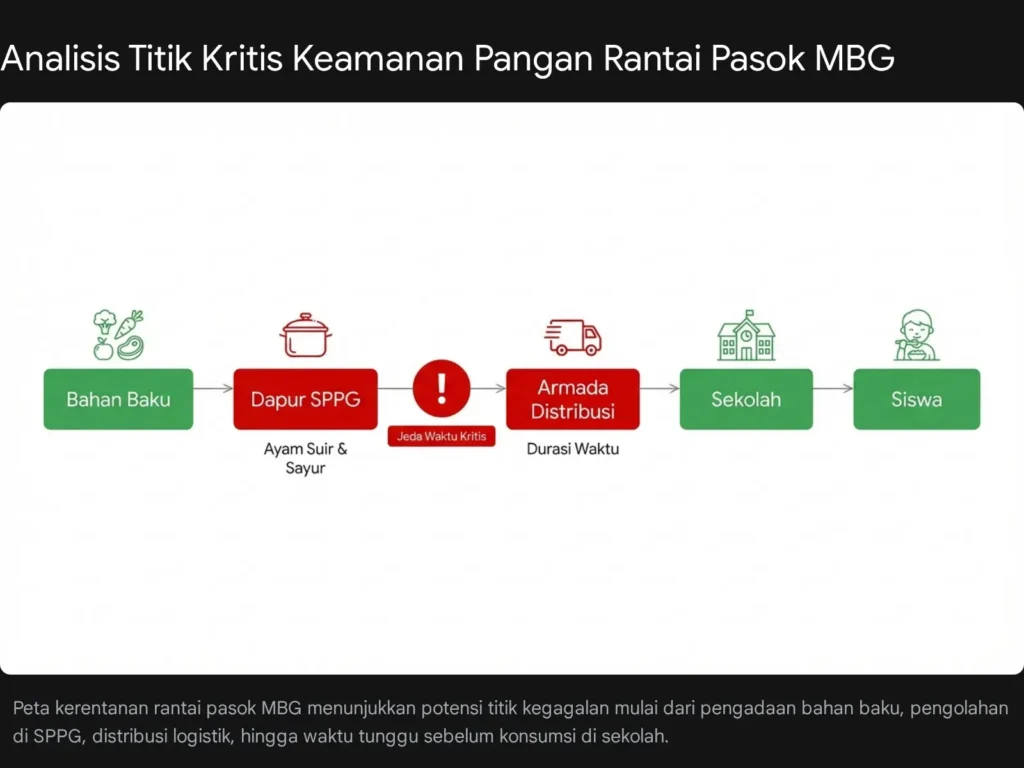 Analisis titik kritis keamanan pangan rantai pasok mbg