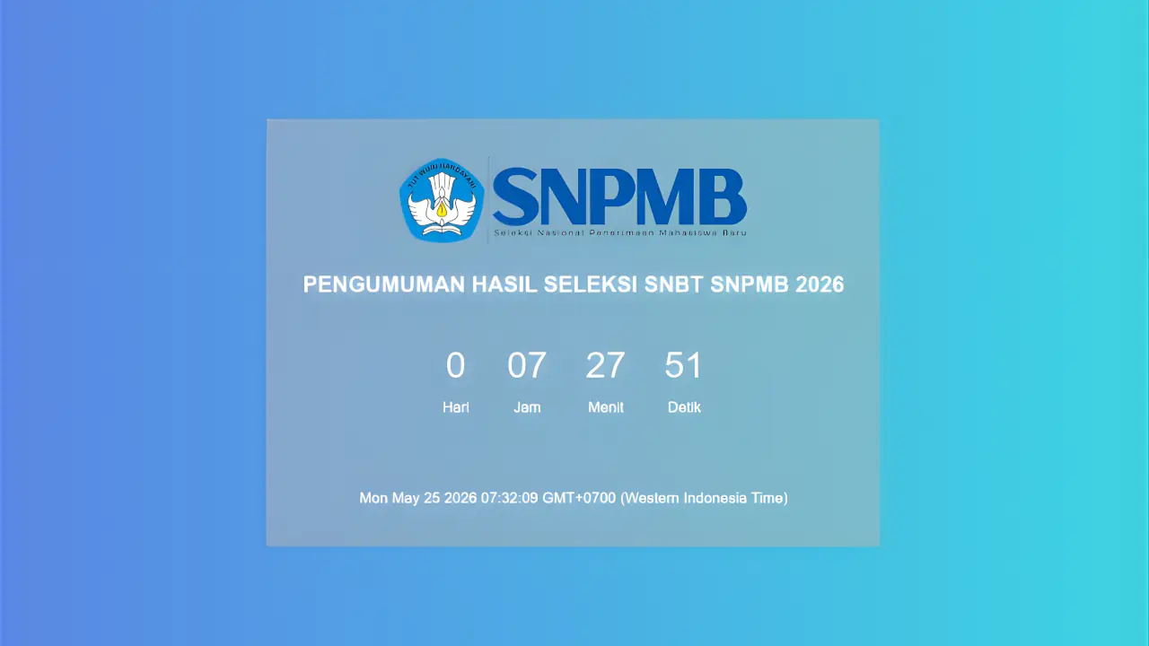 Pengumuman Hasil UTBK-SNBT 2026 Sore Ini, Cek Laman Mirror